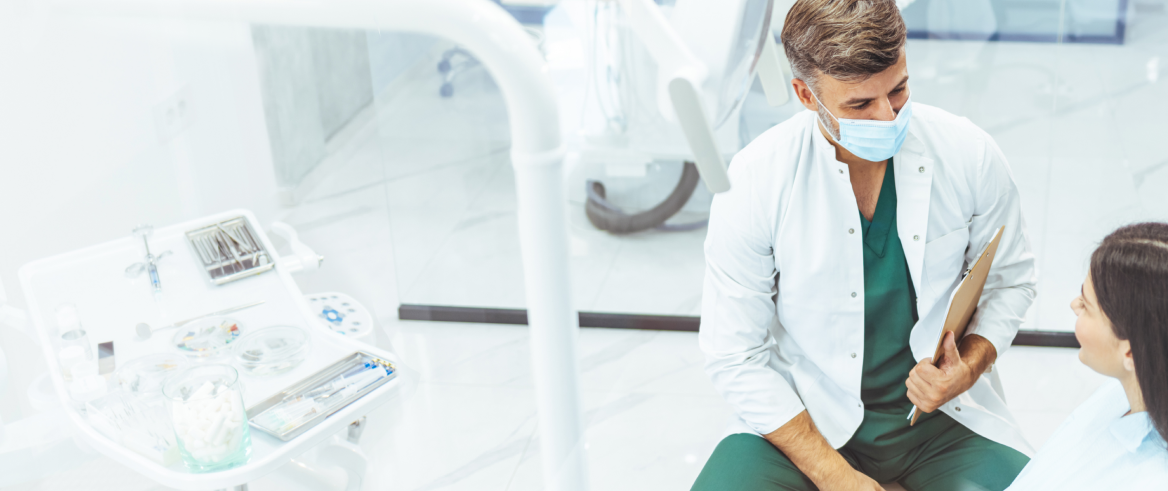 Dentist and his patient.  