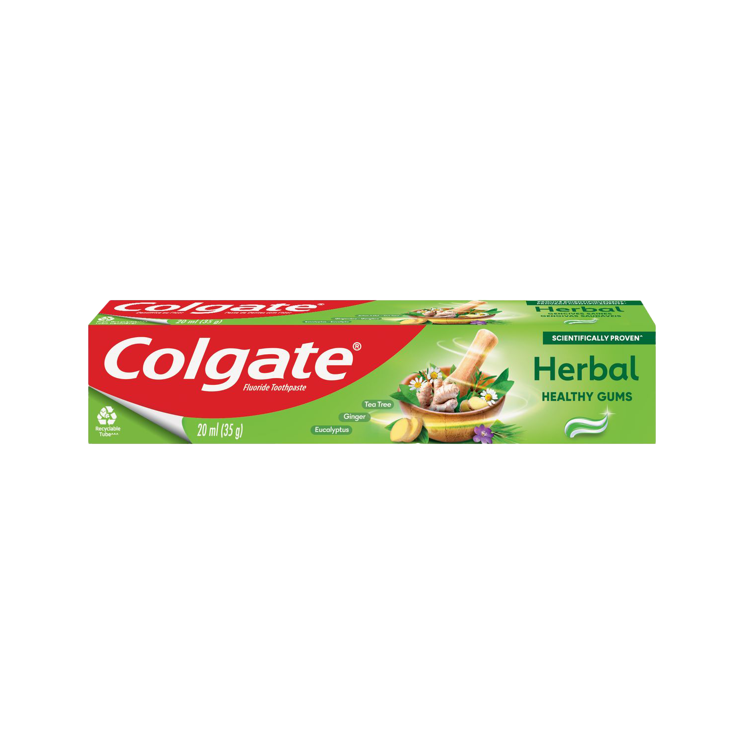 Colgate Herbal Flouride Toothpaste with natural ingredients and calcium